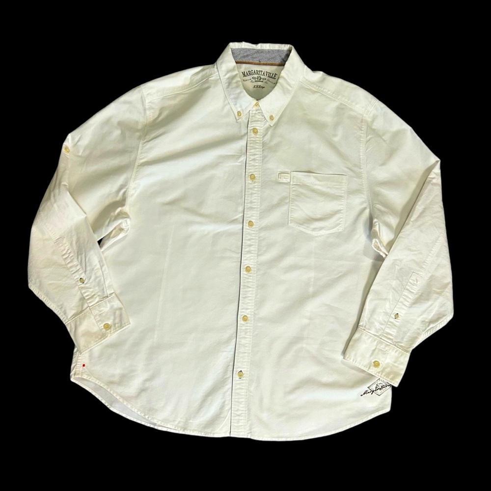 Margaritaville NWOT men’s long sleeve button up 100% cotton shirt size XXL